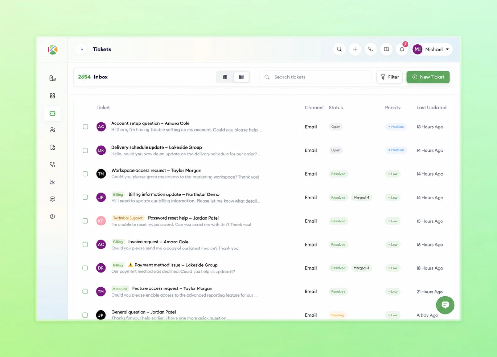 Kwikly tickets workspace