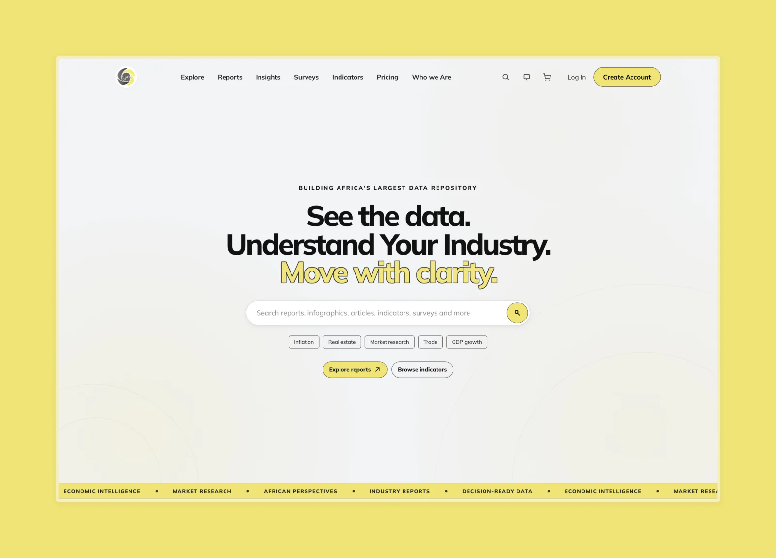 Mustard Insights African data repository homepage
